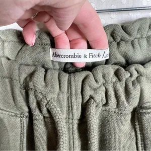 Abercrombie & Fitch Green High‎ Rise French Terry Jogger Sweatpants thumbnail 5