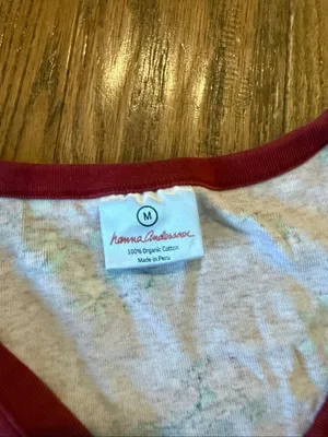 Hanna Andersson women’s floral organic cotton pajama set size S/M thumbnail 7
