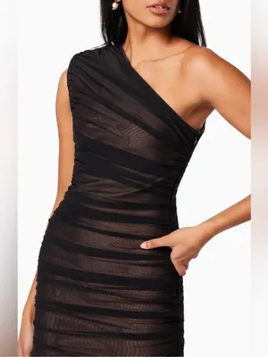 Elliatt Vienna Ruched One-Shoulder Gown M thumbnail 3