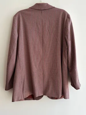 a new day Women’s Oversized Fall Blazer, Brown Plaid, Size XXL thumbnail 14