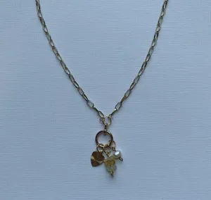 Handmade Gold Charm Necklace thumbnail 3