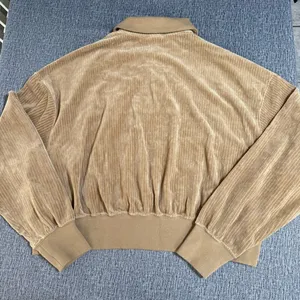 Nike Woman’s Rib Velour Quarter Zip Crop Pullover thumbnail 8