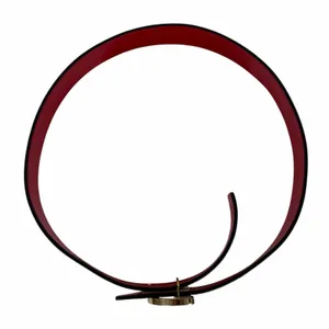Christian Louboutin CL Logo Calf Leather Belt Leche White Size 90/36 thumbnail 5