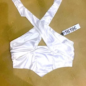 TIC TOC Keep Them Guessing Halter Top thumbnail 5