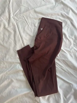 High-Rise Brown Sculpting Leggings thumbnail 6