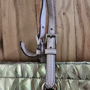 Michael Kors Bag Womens‎ Size Tote Gold Logo Pattern Double Handles Designer thumbnail 5