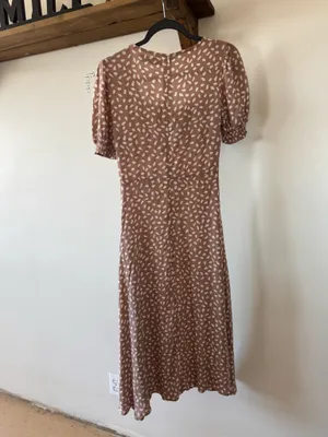 Midi length flowy, classy, print dress thumbnail 2