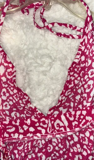 SheIn Pink leopard print halter top thumbnail 9