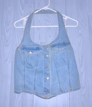 Universal Threads Women’s Denim Halter Top thumbnail 1