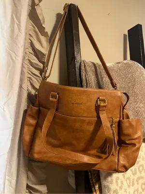 Everyday Tan Faux-Leather Tote with Tassel Accent thumbnail 1
