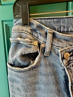 Abercrombie 90s Straight Ultra High Rise Criss Cross Waist Jeans Size 27 4 thumbnail 5