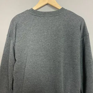 Nike Sweatshirt Top Gray Women Size XS‎ Relaxed Fit Long Sleeve Fleece Raw Seams thumbnail 8