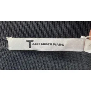 Alexander‎ Wang Knit Mini Pencil Skirt Womens Medium Black Stretch Bodycon thumbnail 3