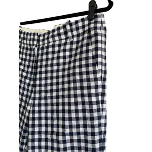 J. Crew Factory Gingham Linen Blend Holland Pant Size 6 thumbnail 2