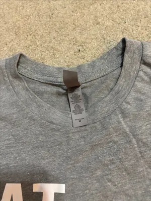 Gildan Gray Tee with 'EAT SLEEP TEACH REPEAT' White Block Text thumbnail 2