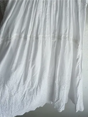 Zara White Eyelet Embroidered Boho Romantic Maxi Dress XS Cottagecore thumbnail 5