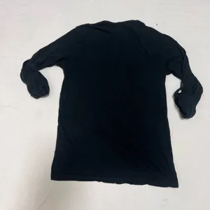 H&M Black Henley Roll-Sleeve Top thumbnail 4