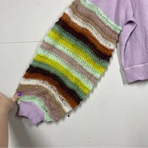 Free People Cha Cha Brushed Knit Stripe Balloon Sleeve Top thumbnail 5
