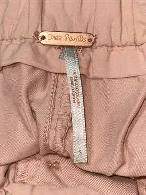 Free People Women’s Size S Blush Pink Cropped Button Front Jogger Pants thumbnail 5