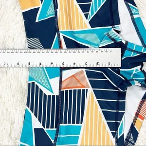 Wodbottom Blue Triangle Geometric Shorts 2.5"‎ CrossFit Workout Size Medium thumbnail 4