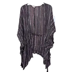 New Altar'd State Purple Multi knit Cardigan Kimono sweater textured sz M NWT thumbnail 2