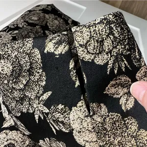 Ann Taylor Gilded Blossom Ankle Pants Black Gold Floral Lined Size 10 NWOT thumbnail 4