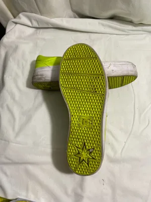 DC Trase Platform TX SE Neon Yellow Canvas Sneakers Women's Size 9 Skate Shoes thumbnail 8