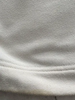 ALO Yoga Air Land Ocean Cream Short-Sleeve Cropped Hoodie sweatshirt, size M thumbnail 14
