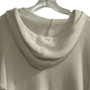Michael Kors Women's White Ribbed Hoodie Sweater‎ Size M Pullover thumbnail 14