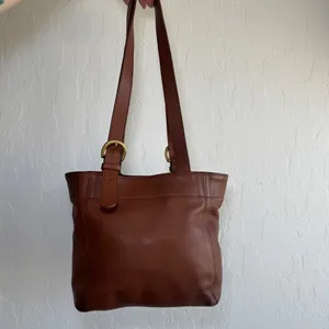Vintage Coach Soho Buckle Bag 4157 British Tan Brown Leather Tote Shoulder Bag thumbnail 11