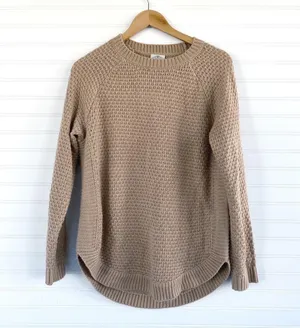 St. John's Bay Pale Pink Waffle Knit Pullover Sweater thumbnail 1