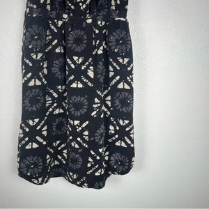 Madewell Starview Batik Grid Silk Dress Sz 2‎ thumbnail 6