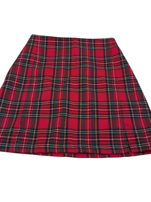 Brandy Melville Red Tartan Plaid Mini Skirt XXS 00 0 Y2K Preppy Coquette Rare thumbnail 7