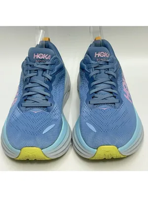 HOKA One One Bondi 8 Women’s SIZE 9 B Shadow Dusk Blue Pink Running Shoes NICE thumbnail 2