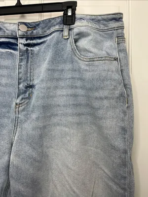 Arula Women's Light Wash Distressed Wide Leg Denim Jeans - Size 18 thumbnail 3