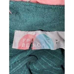 Free People Beach Babydoll Dress Green Long Sleeve Gauze Lagenlook Boho Small thumbnail 6