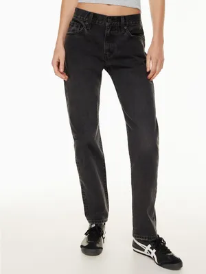 2026 Aritzia Levi’s Middy Straight Mid Rise Mom relax jeans 28 Charcoal Blac thumbnail 2