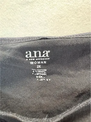 a.n.a Black Sleeveless Cami Tank Top Size 2X thumbnail 4