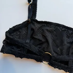 Aerie NWT Lace Mesh Bralette Bra Black Size Small S NEW thumbnail 8
