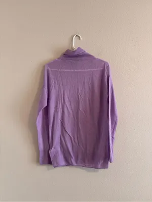 NWT ZARA Lilac Turtleneck Sweater - Women's Cozy Lightweight Knit thumbnail 3
