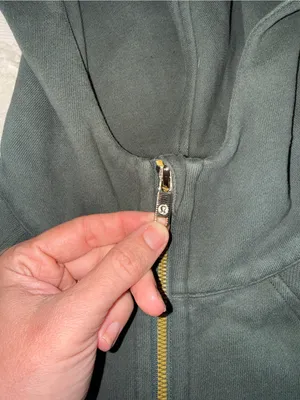 Lululemon Scuba Oversized Half Zip Hoodie *Gold Zip Dark Forest‎ XS/S thumbnail 3