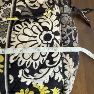 Vera Bradley Backpack Retired Baroque Yellow‎ Black Quilted Cotton Bag thumbnail 13