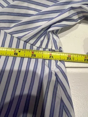 Hope & Harlow Luna Striped Shirt Dress. vertical blue and white pinstriped 12 thumbnail 9