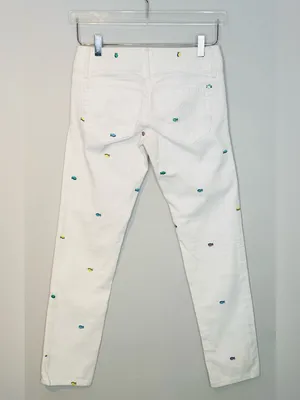 Lilly Pulitzer Resort White Worth Skinny Mini Rainbow Fish Jeans Pants NWT thumbnail 3