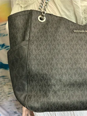 Michael Kors Black Monogram Tote Shoulder Bag thumbnail 4