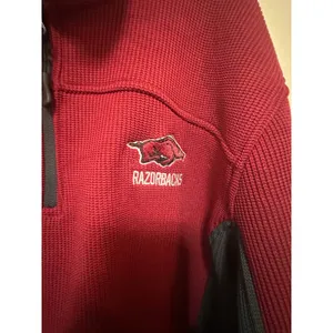 Colosseum Arkansas Razorbacks Womens Pullover Fleece Jacket Size S‎ Red thumbnail 4