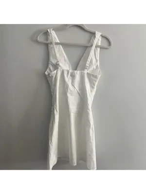Princess Polly Florien Broderie Mini Dress in White thumbnail 6