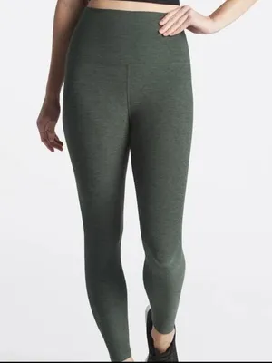 Beyond Yoga Caught in the Midi Space Dye Cropped Leggings Green Small thumbnail 1