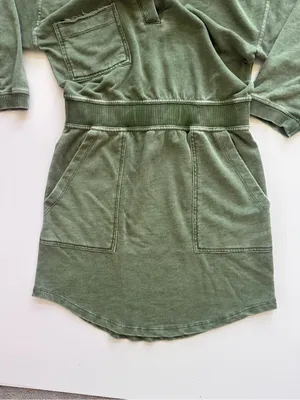 Anthropologie Daily Practice Terry Mini Dress - Moss, Size Small thumbnail 5