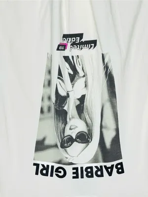 Barbie Girl Limited Edition Graphic Tee XL White Oversized Y2K Dollcore T-Shirt thumbnail 5